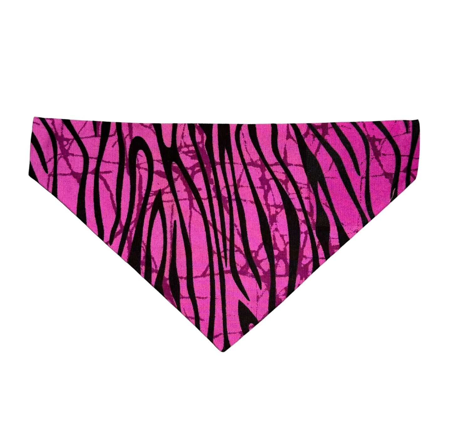 ESE pink striped African print dog and cat bandana by Bhooki, handmade in the UK