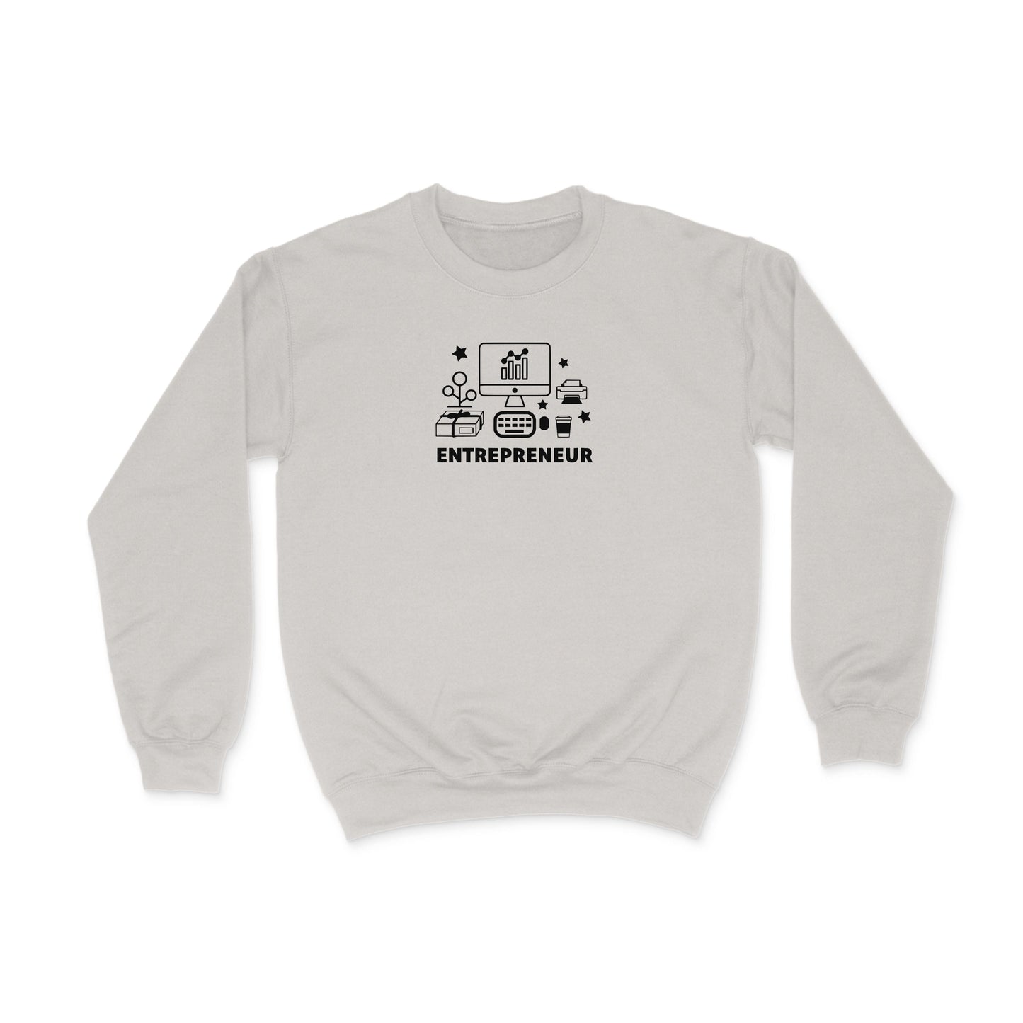 Entrepreneur Graphics Crewneck Sweatshirt Ash Bhooki
