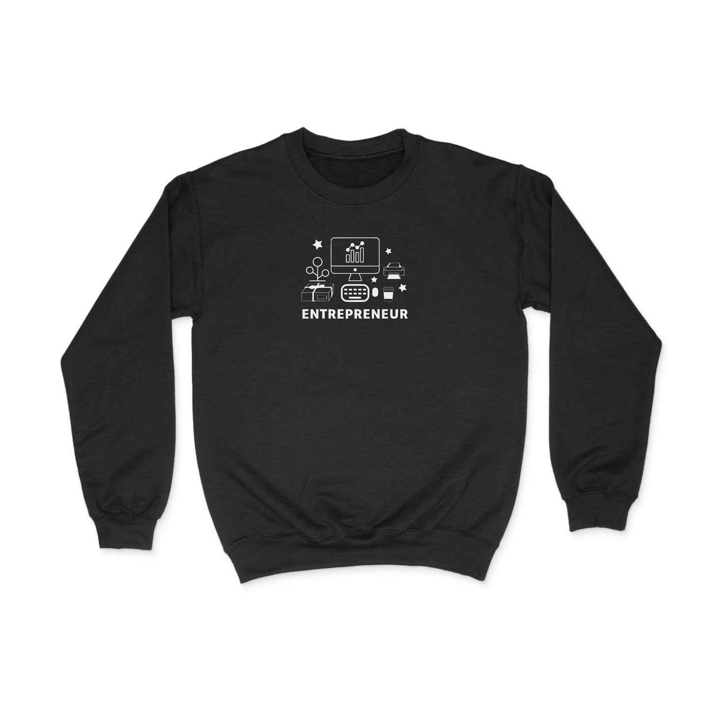 Entrepreneur Graphics Crewneck Sweatshirt Black Bhooki