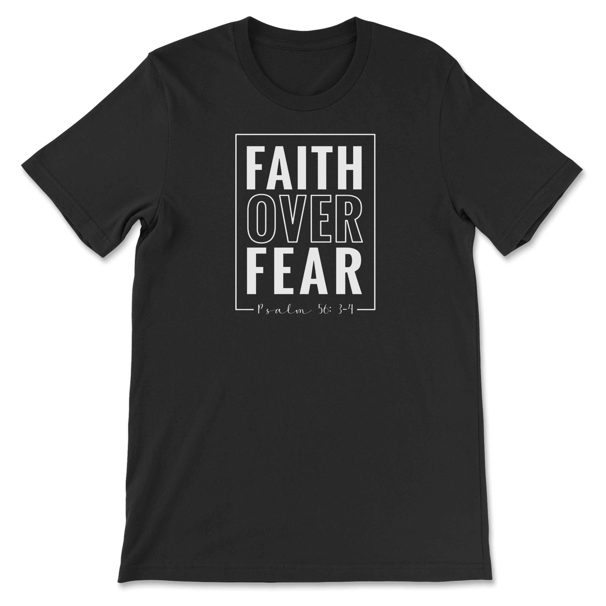 Faith Over Fear Graphic T-shirt Black Bhooki
