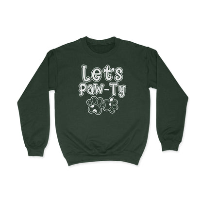 Let's Paw-Ty Graphic Sweatshirt Dark Green  book