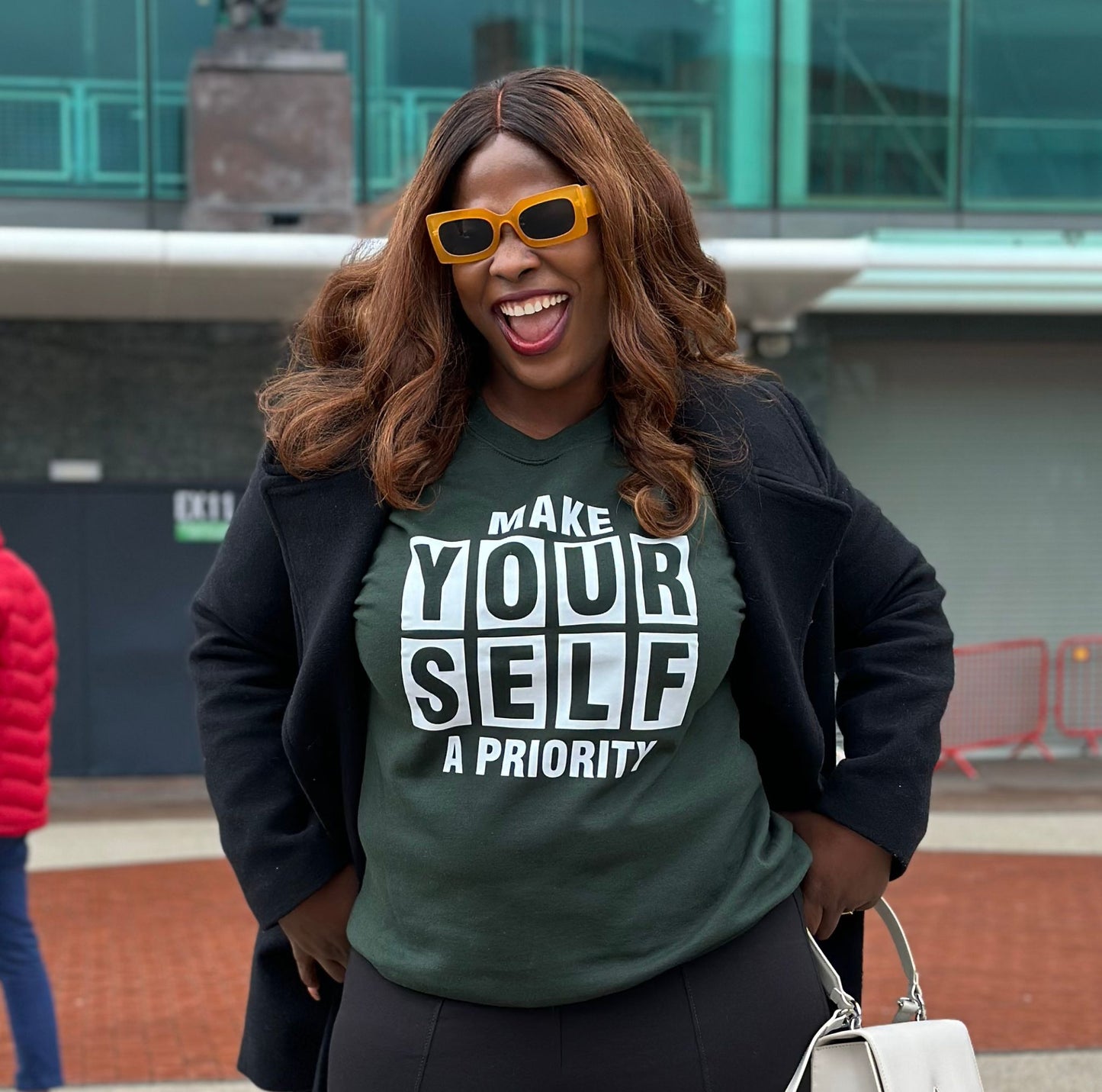 Make Yourself A Priority Graphics Crewneck Sweatshirt Dark Green Bhooki
