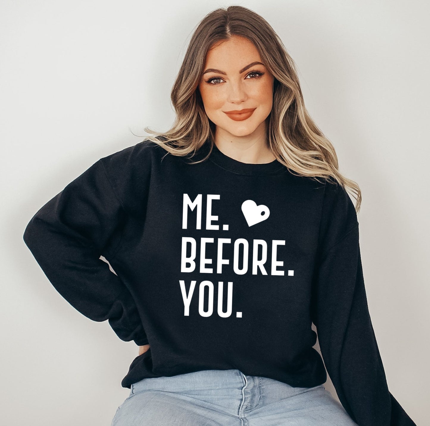 Me Before You Graphics Sweatshirt Black Bhooki