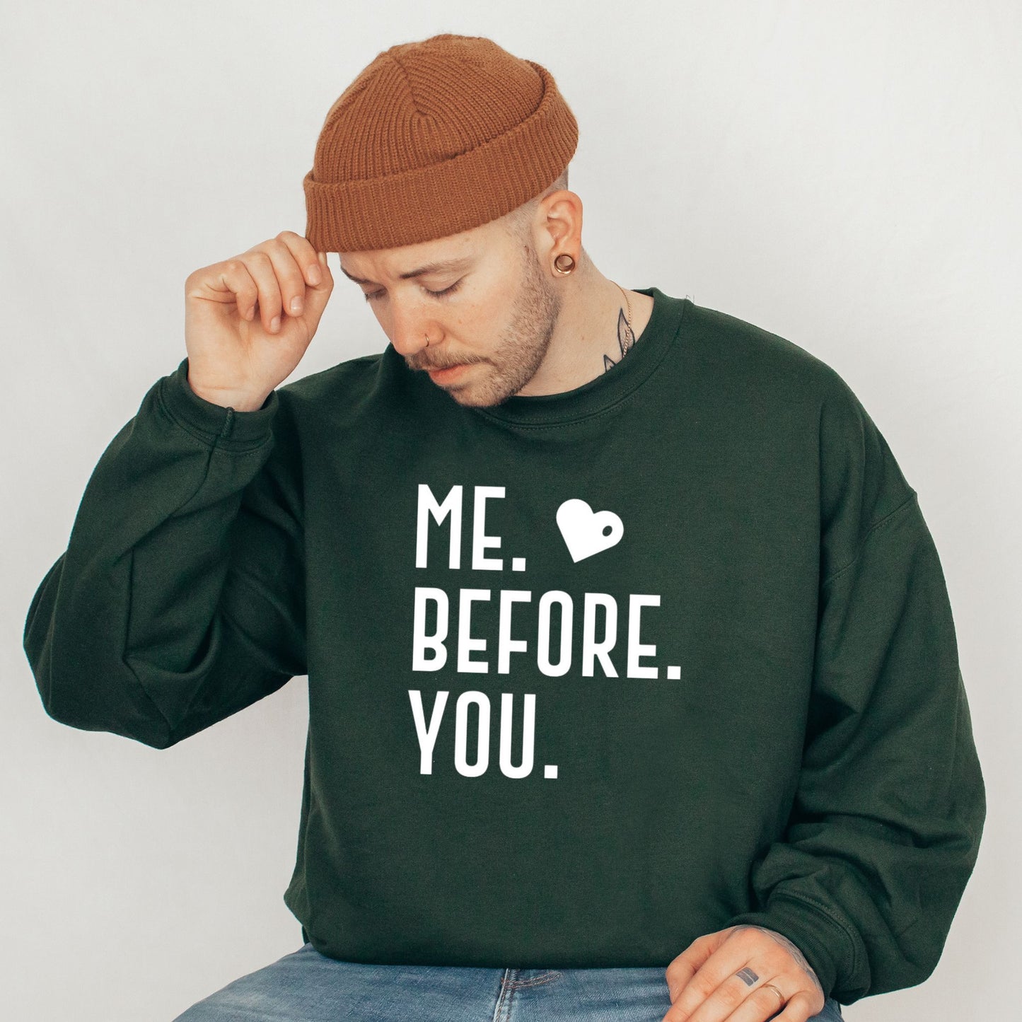 Me Before You Graphics Sweatshirt Dark Green Bhooki
