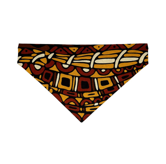 Dog bandana with a geometric pattern on a white background