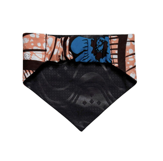 Colorful bandana with elephant design on a white background