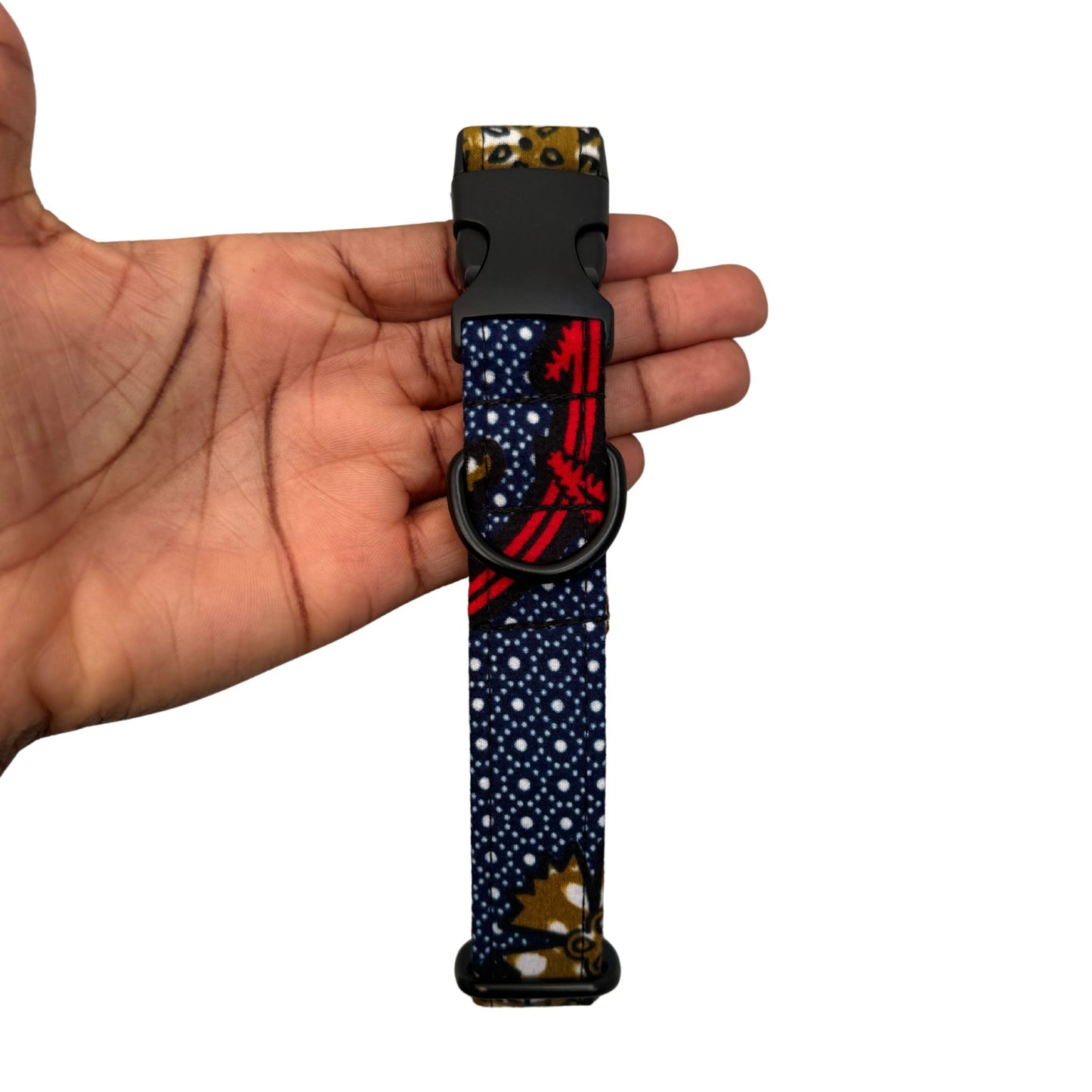 KIKI — Blue & Red Polka Dot Dog Collar