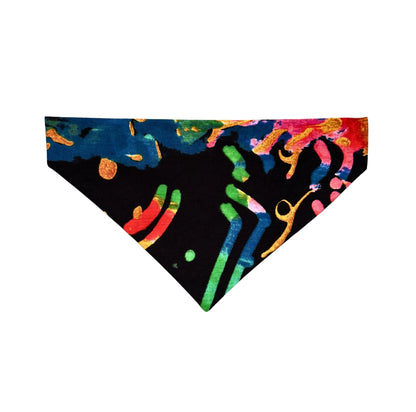 OVIE — Black Multicolour Splatter Dog & Cat Bandana