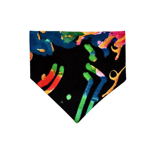 OVIE — Black Multicolour Splatter Dog & Cat Bandana