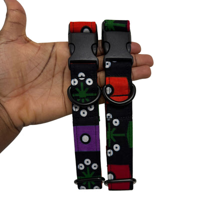 SADE — Black Multicolour Geometric Dog Collar