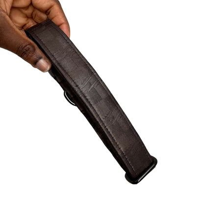 TAYO — Dark Brown Embossed Dog Collar