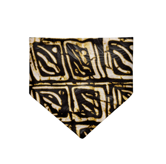 UDUAK — Cream & Gold Geometric Dog & Cat Bandana