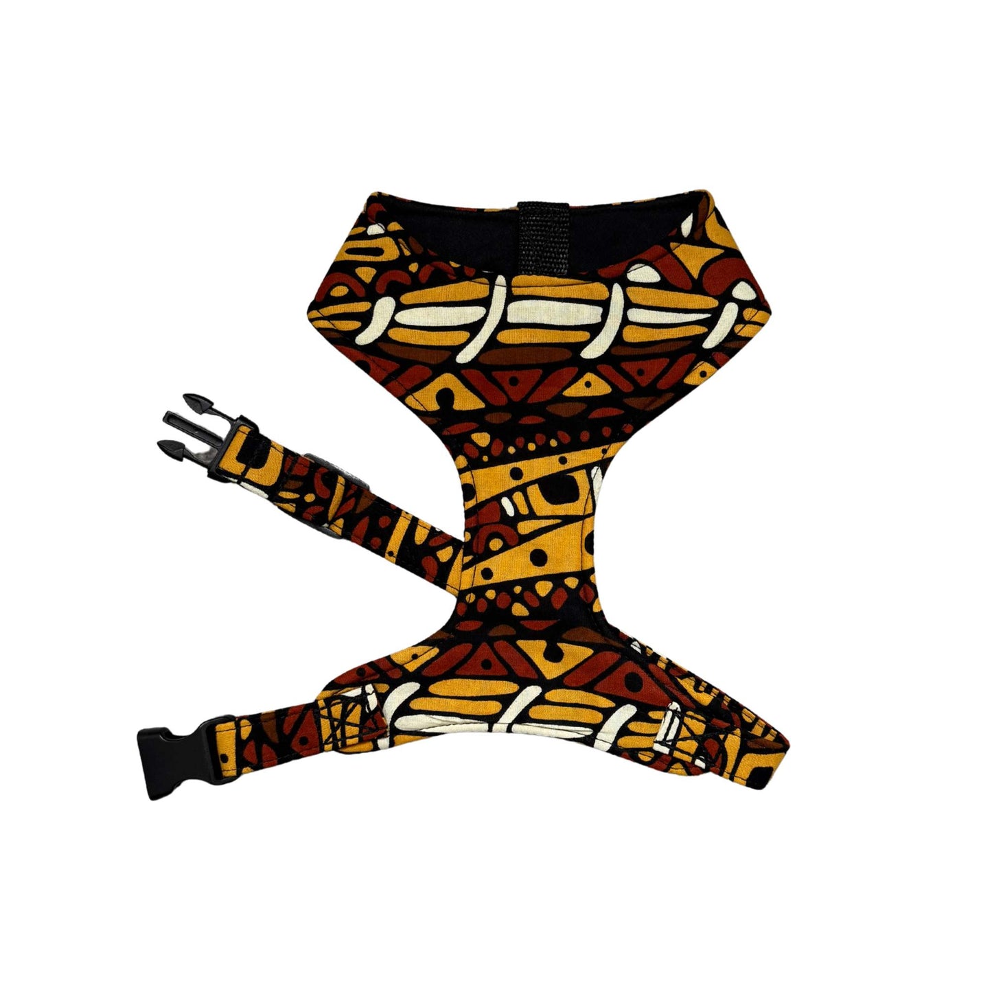 DOIYE — Brown & Gold Geometric Dog Harness