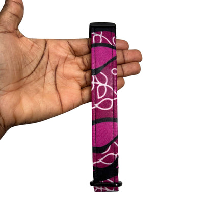 EHI — Magenta, Black & White Floral Dog Collar