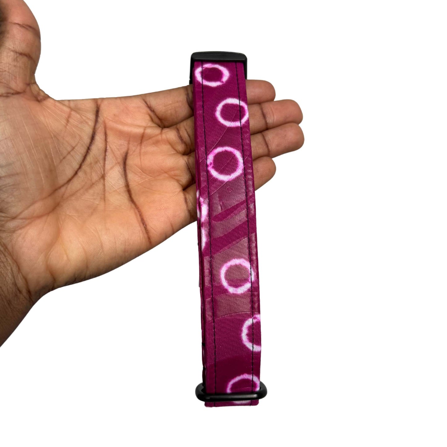 FOLA — Magenta & White Circular Tie-Dye Dog Collar