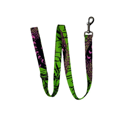 HINNA — Lilac, Black & Green Abstract Dog Lead