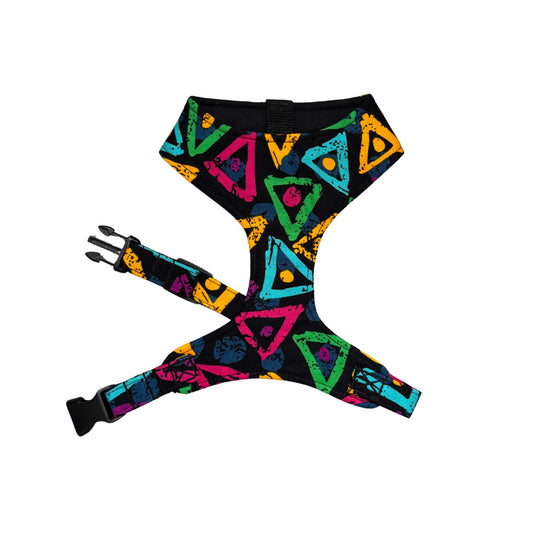 LAIDE — Black & Multicolour Triangle Dog Harness