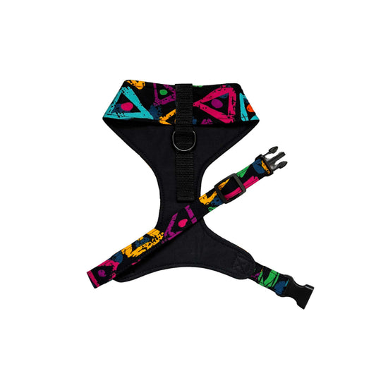 LAIDE — Black & Multicolour Triangle Dog Harness