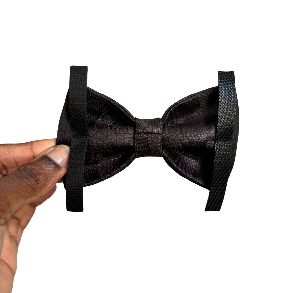 TAYO dark brown embossed wedding bow tie for dogs and cats by Bhooki