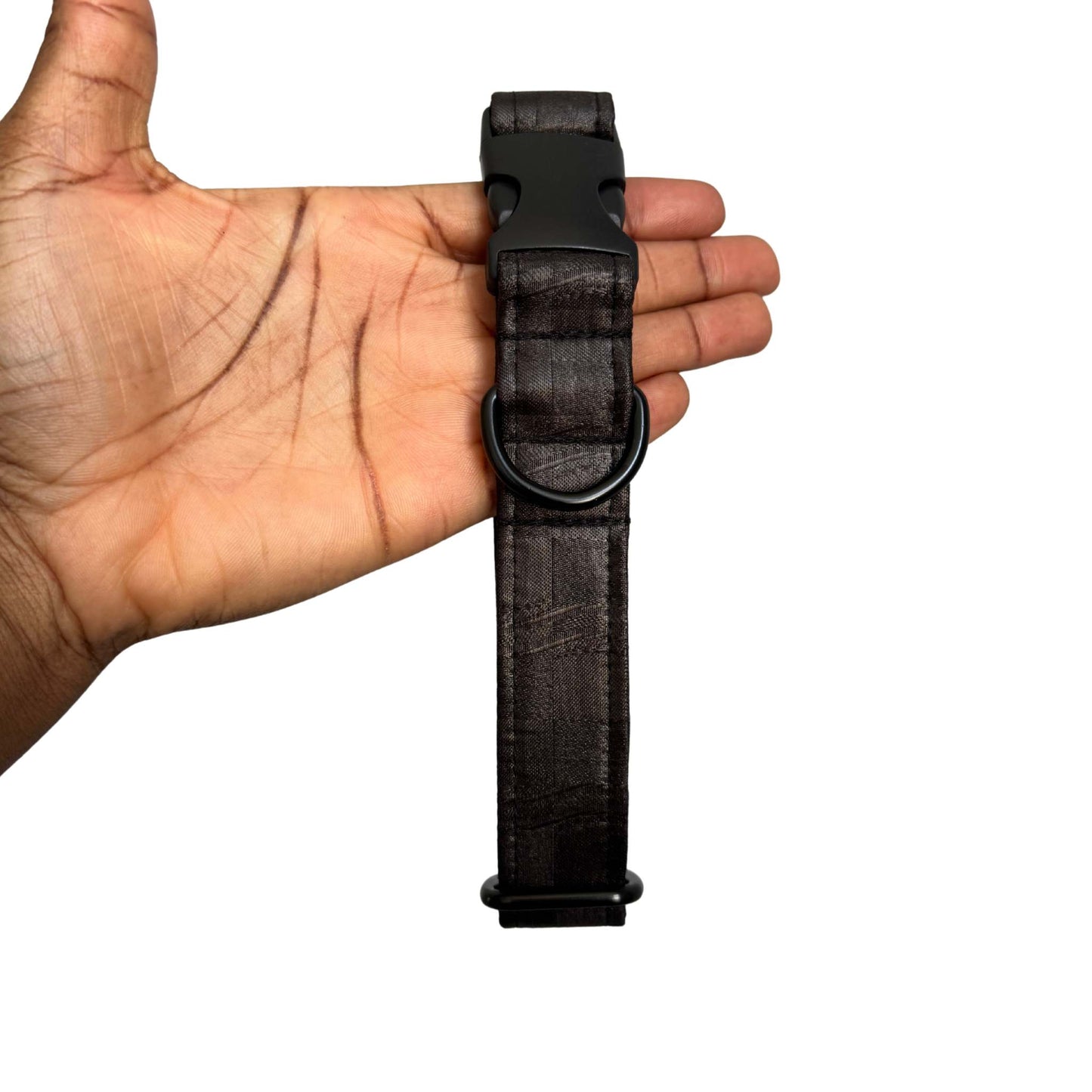 TAYO — Dark Brown Embossed Dog Collar