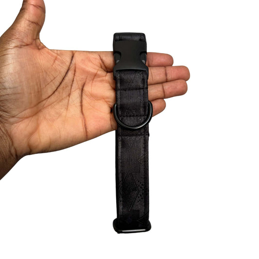 YINKA — Black Embossed Dog Collar